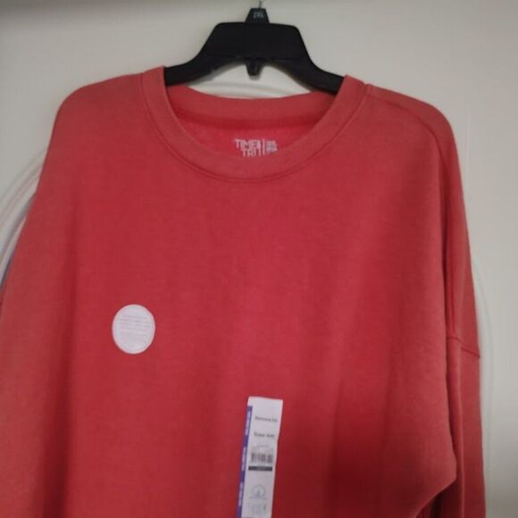 New Time And Tru Orange Relaxed Fit Super Soft Sweatshirt Size Women's XXL 20 - Picture 2 of 2